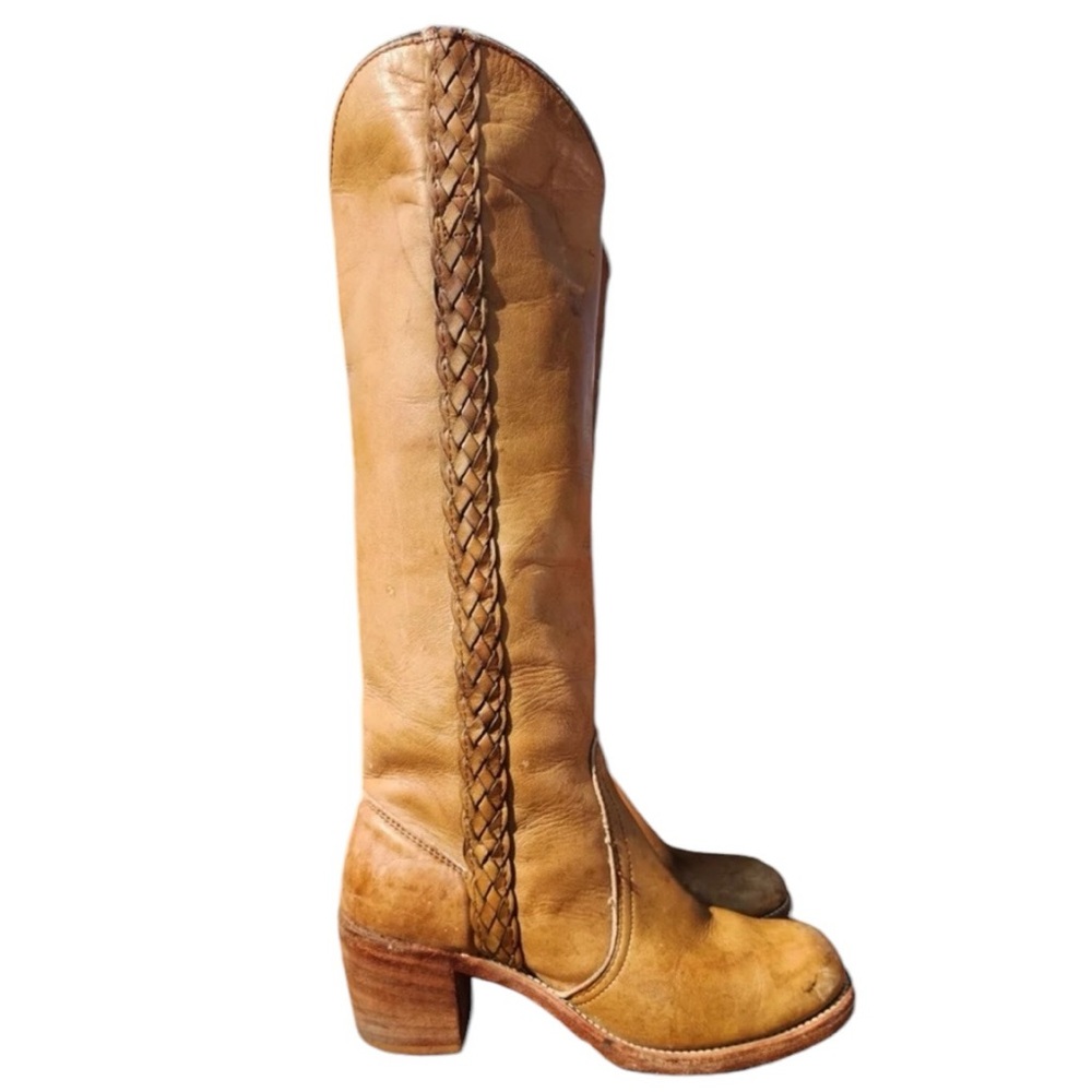 Frye Tan Leather Knee-High Boots - Picture 10 of 11